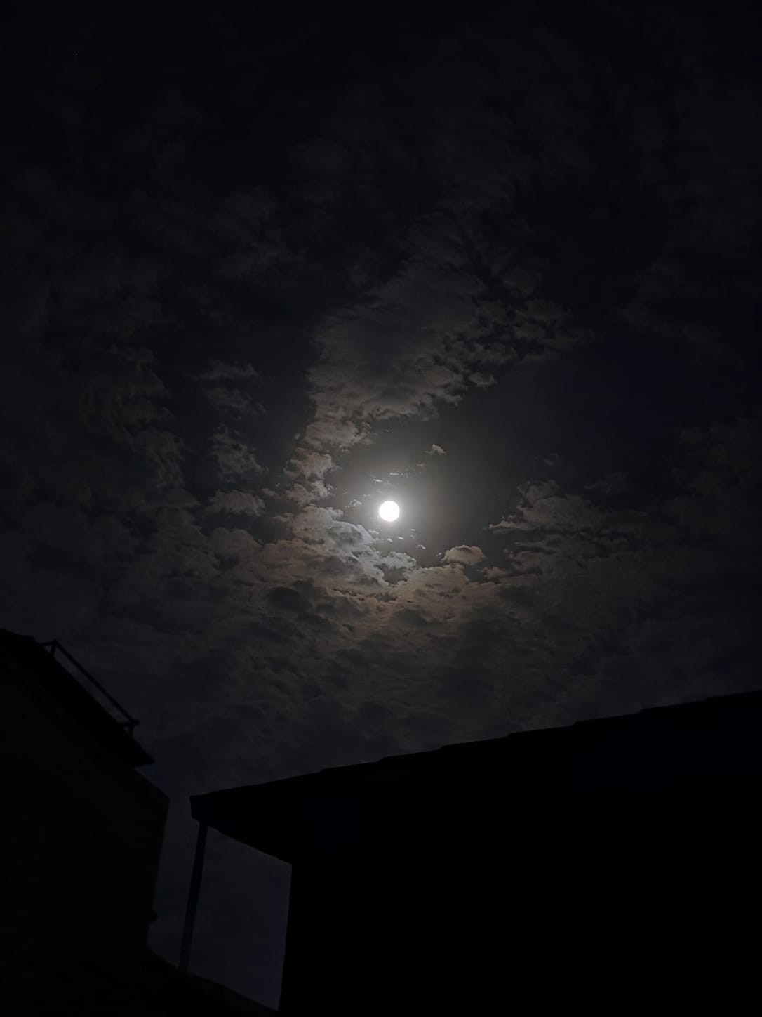 Moon under clouds. Free Skies photos