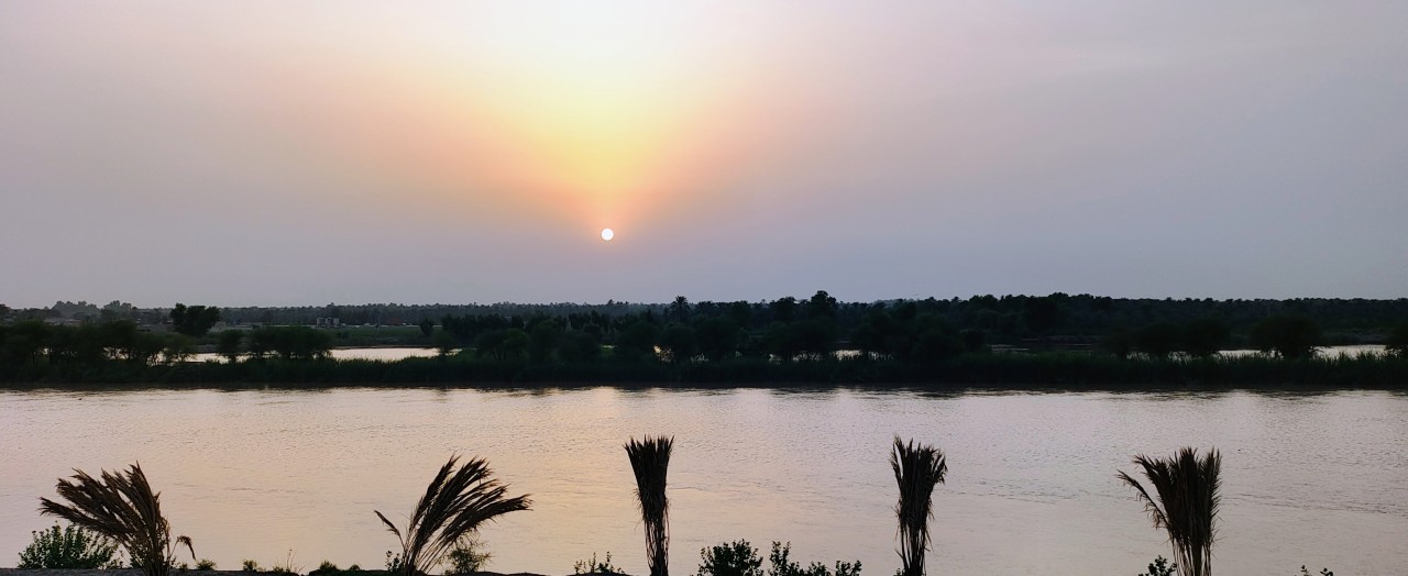 River sunset road. Free Landscapes photos