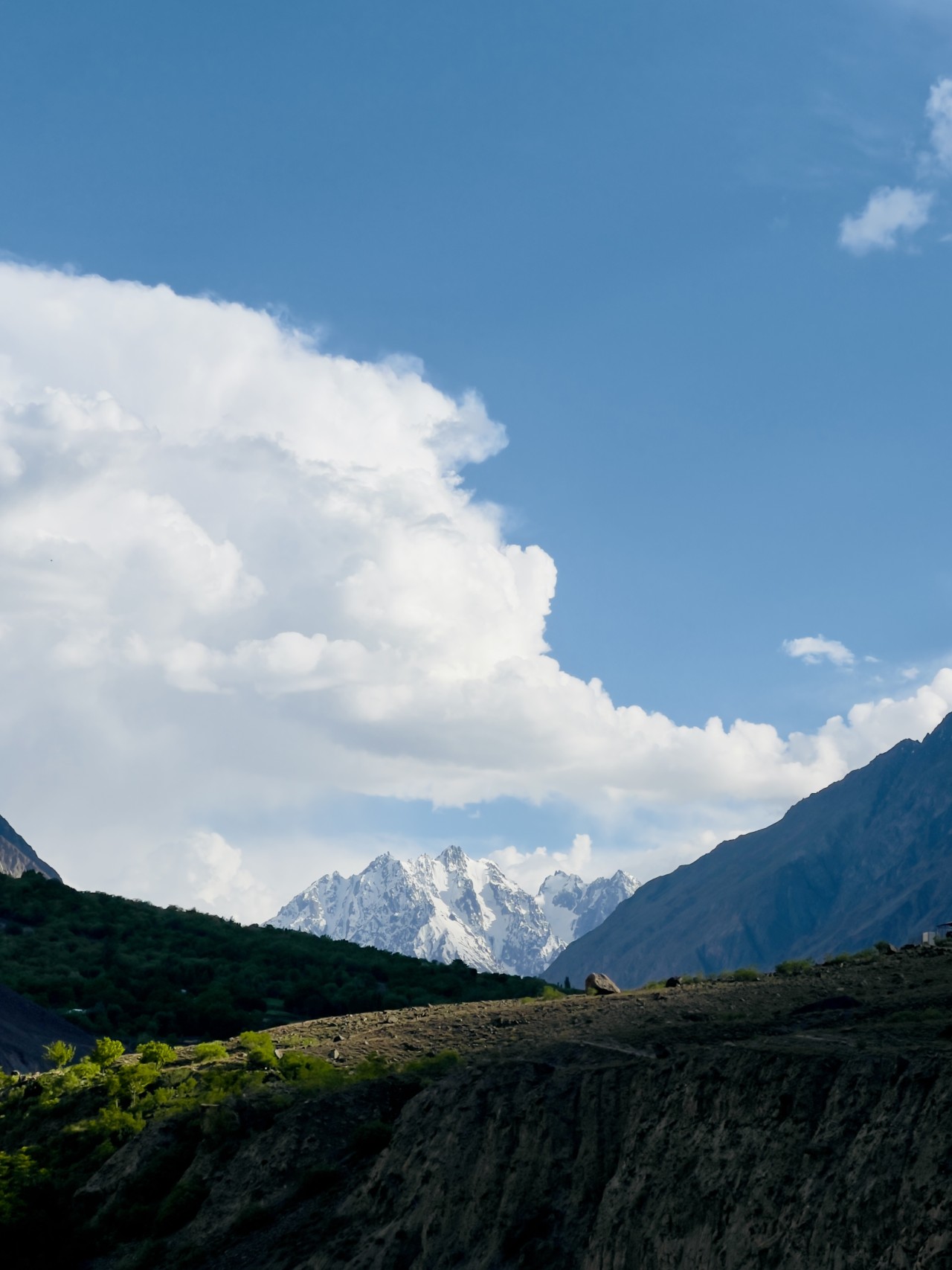 Beautiful view of mountain peak and scenery. Free Landscapes photos